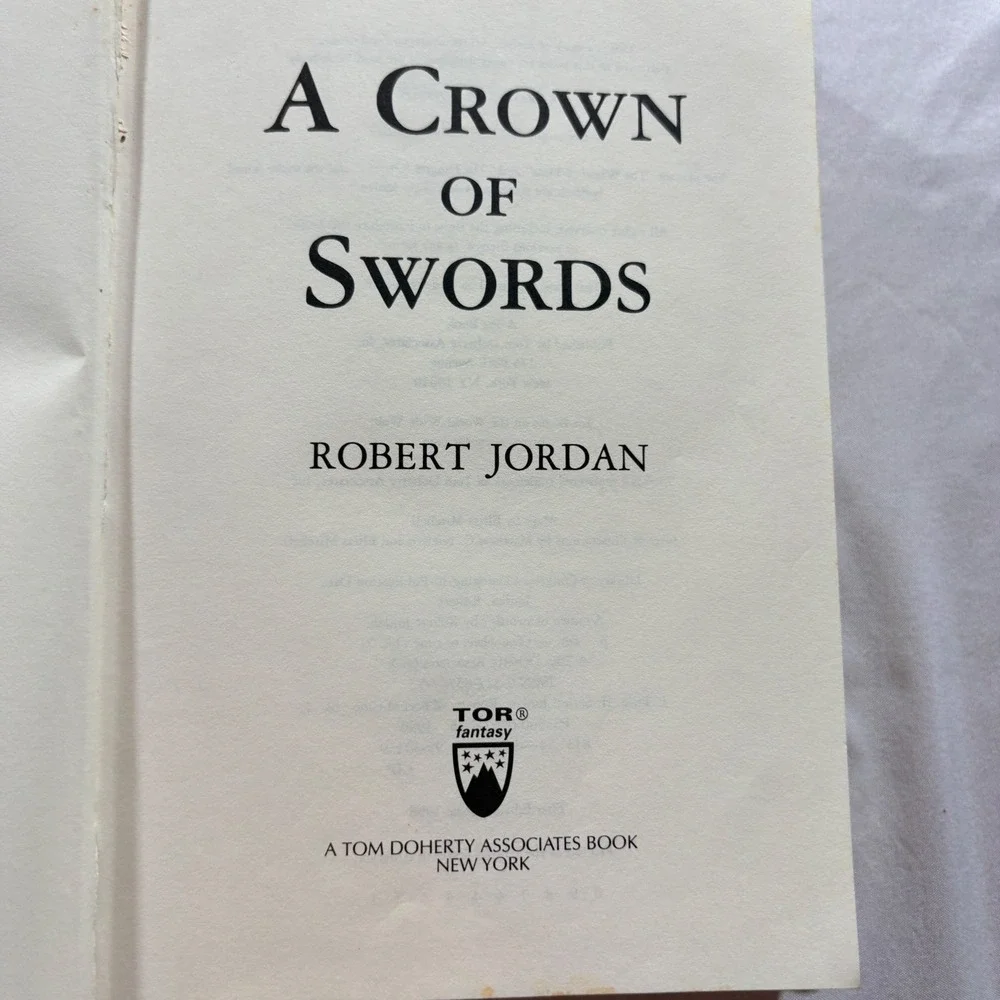 Tor A Crown of Swords Robert Jordan Wheel of Time Book 7 First Edition Hardcover